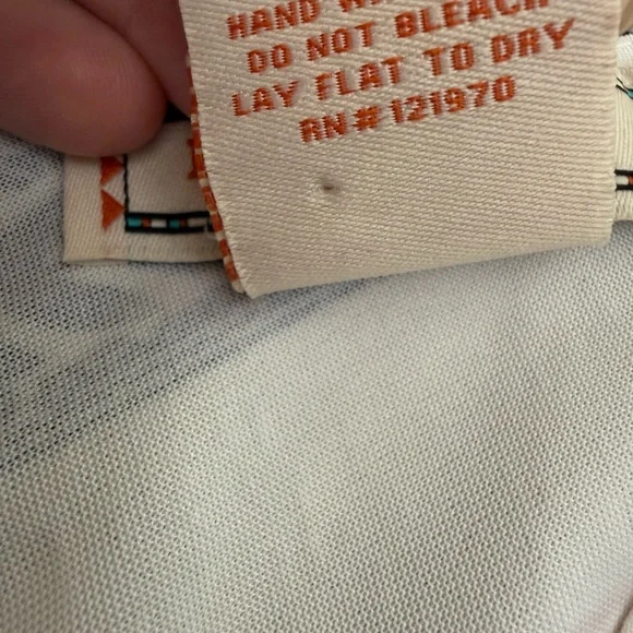 Flying Tomato Women’s White Midi Dress with Blue and Red Accents, Size M - Picture 7 of 7